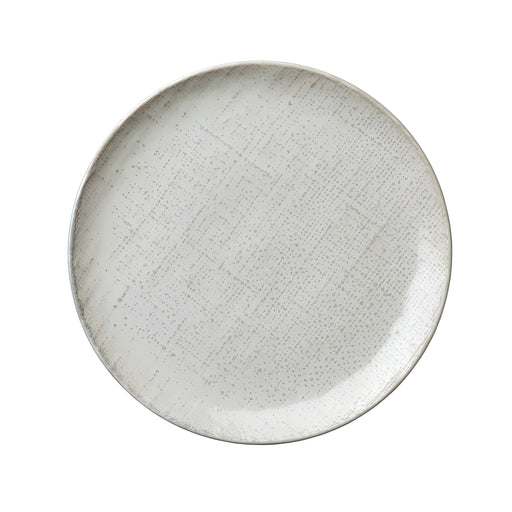 Knit Warm Beige Coupe Plate, Porcelain