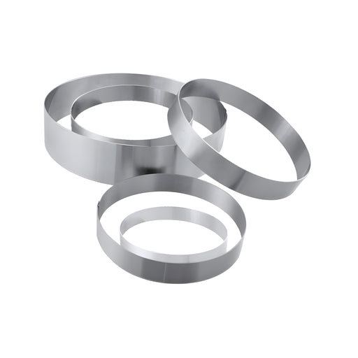 Round Cake Ring 26 x H3.5cm, Stainless Steel