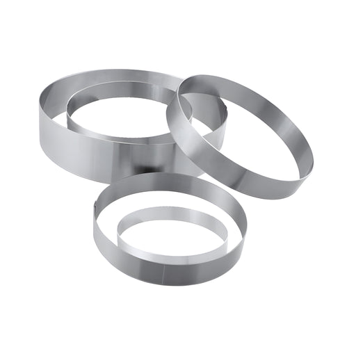 Round Cake Ring 16 x H3.5cm, Stainless Steel