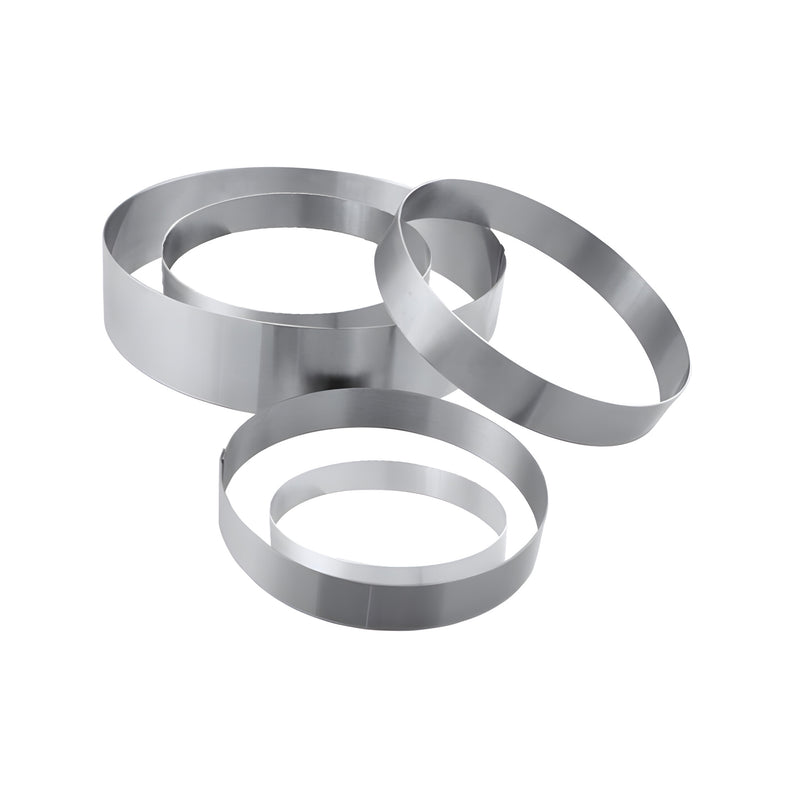 Round Cake Ring 14xH3.5cm, Stainless Steel