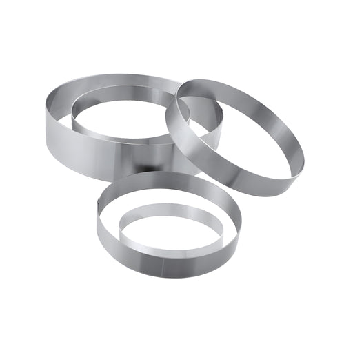 Round Cake Ring 14xH3.5cm, Stainless Steel