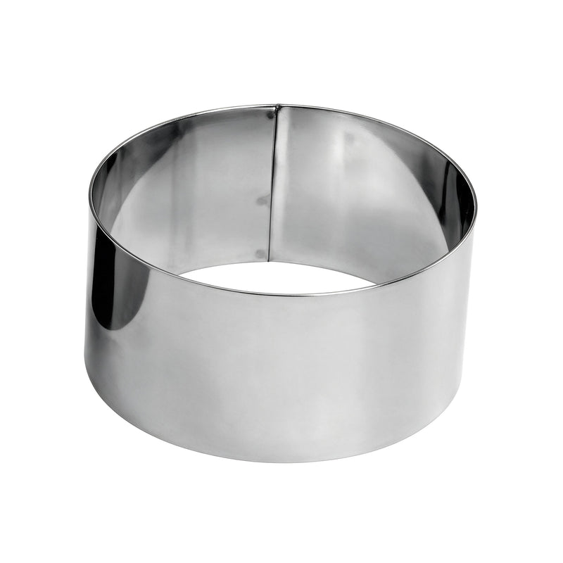 Round Cake Ring 8xH4.5cm, Stainless Steel