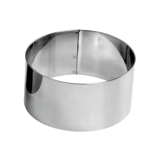 Round Cake Ring 8xH4.5cm, Stainless Steel