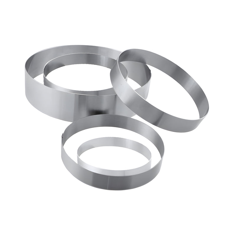 Round Cake Ring 14xH4.5cm, Stainless Steel