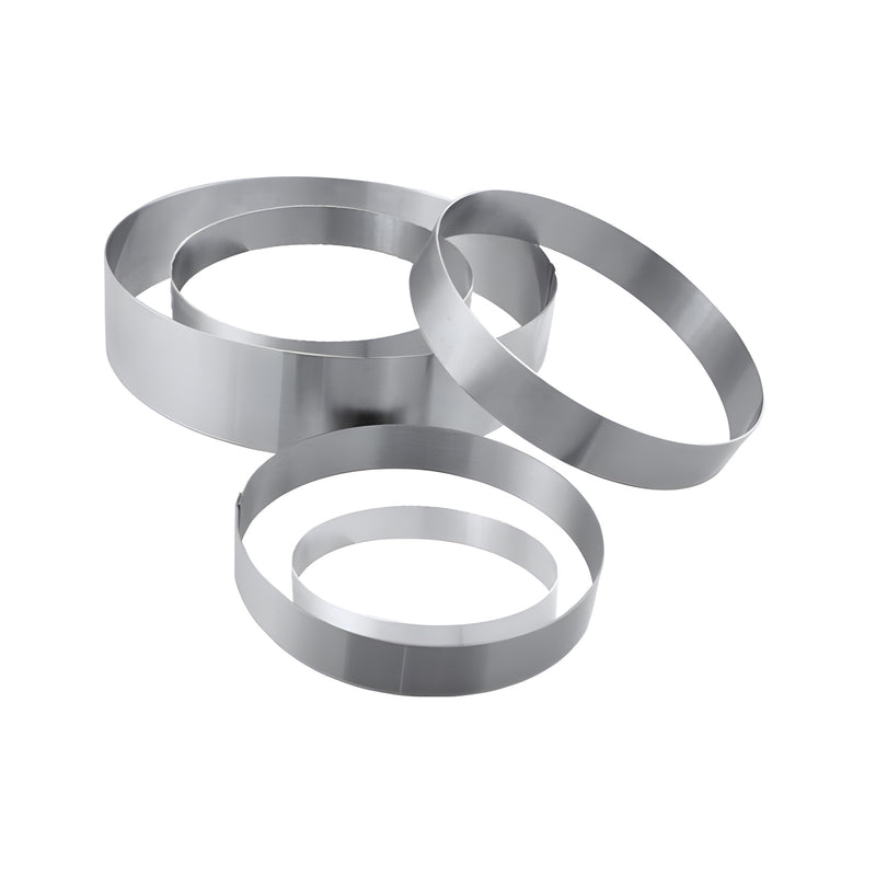 Round Cake Ring 22 x H4.5cm, Stainless Steel