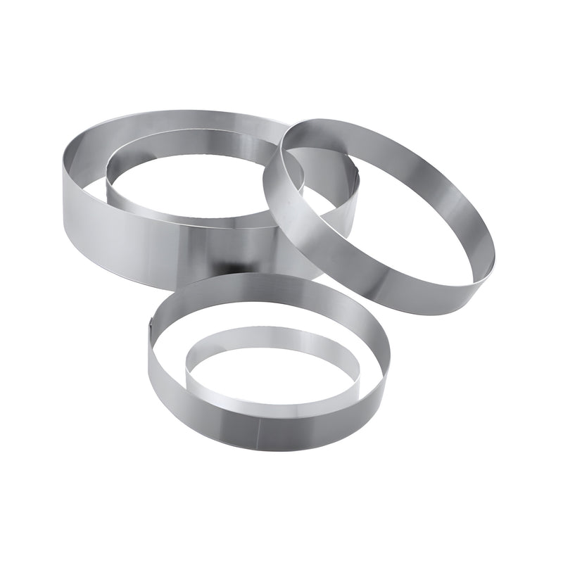 Round Cake Ring 12xH6cm, Stainless Steel