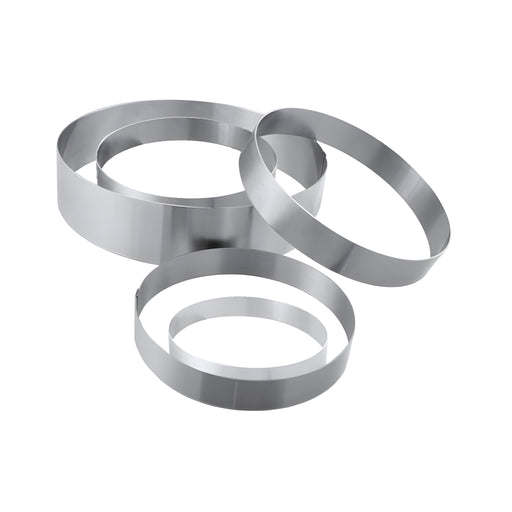 Round Cake Ring 12xH6cm, Stainless Steel