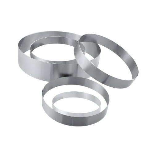 Round Cake Ring 20xH6cm, Stainless Steel