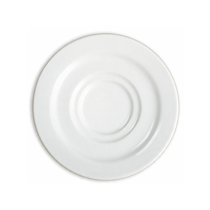 Banquet Saucer, Green Rim