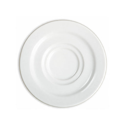 Banquet Saucer, Green Rim