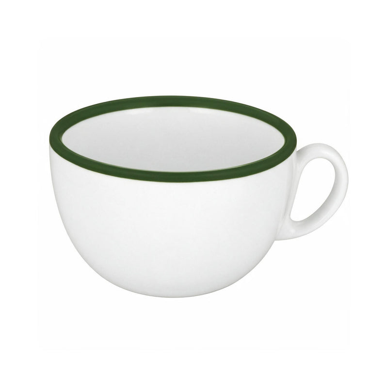 Barista Coffee Cup, Green Rim