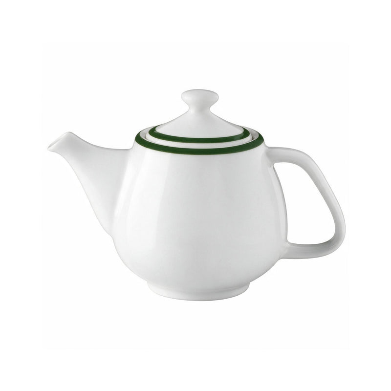 Nano Tea Pot & Lid, Green Rim