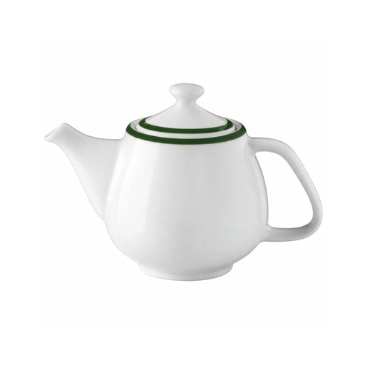 Nano Tea Pot & Lid, Green Rim