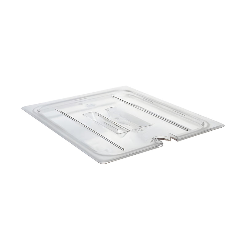 GN 1/1 Notched Lid with Handle, Clear Polycarbonate